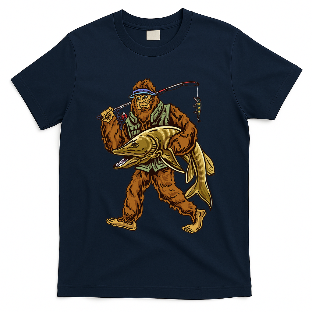 Muskie Fishing Bigfoot Musky Hunting Fisher T-Shirt