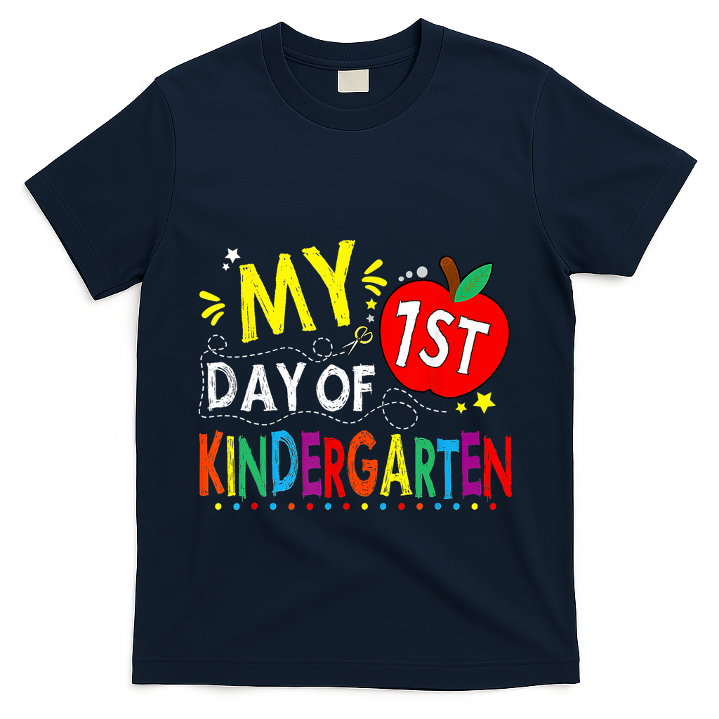 My First Day Of Kindergarten 1st Day Of Kindergarten T-Shirt - Navy