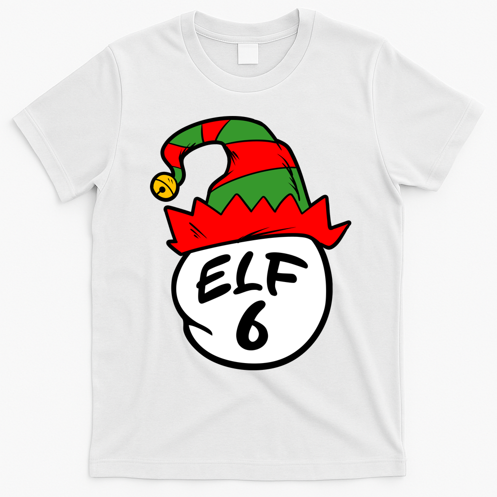 Matching Family Group Elf Hat 6 T-Shirt - White