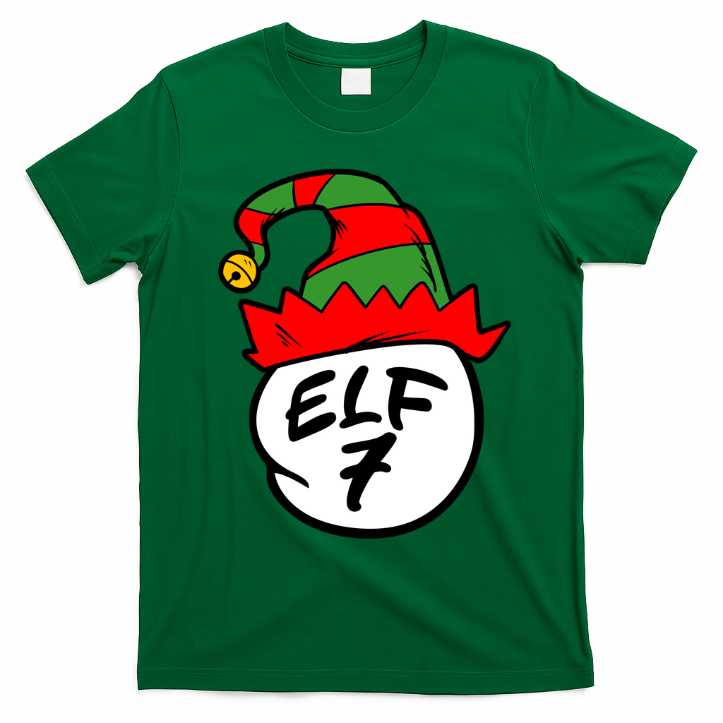 Matching Family Group Elf Hat 7 T-Shirt - Irish Green