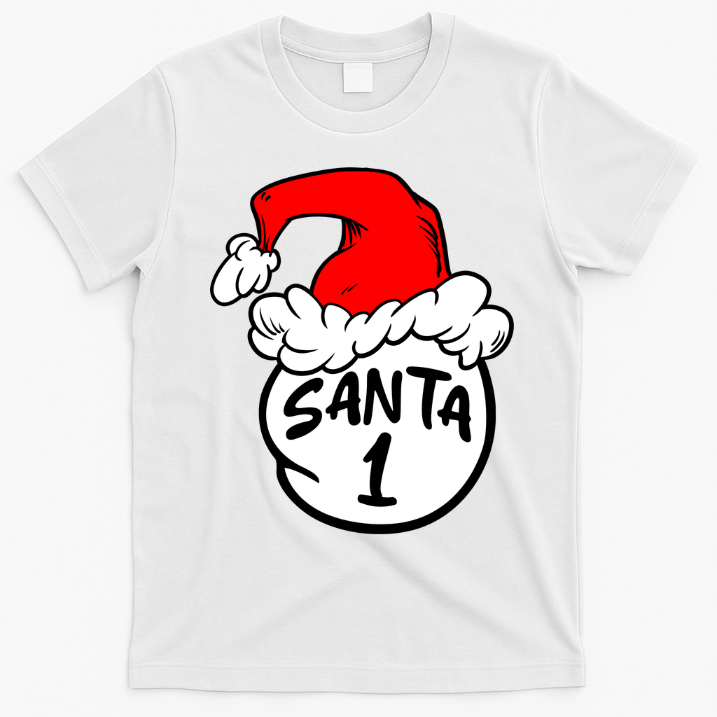 Matching Family Group Santa Hat 1 T-Shirt - White
