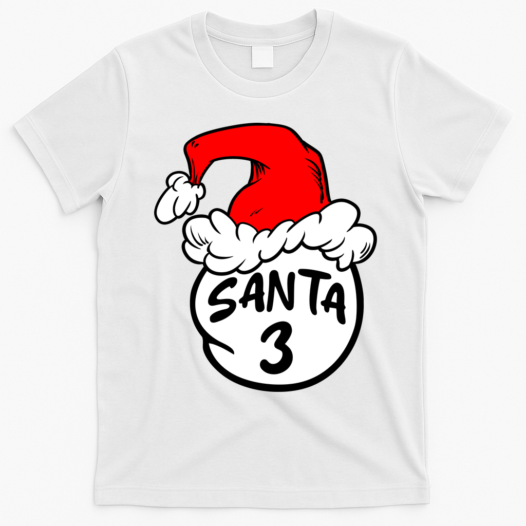 Matching Family Group Santa Hat 3 T-Shirt - White