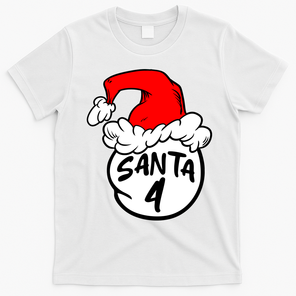 Matching Family Group Santa Hat 4 T-Shirt - White