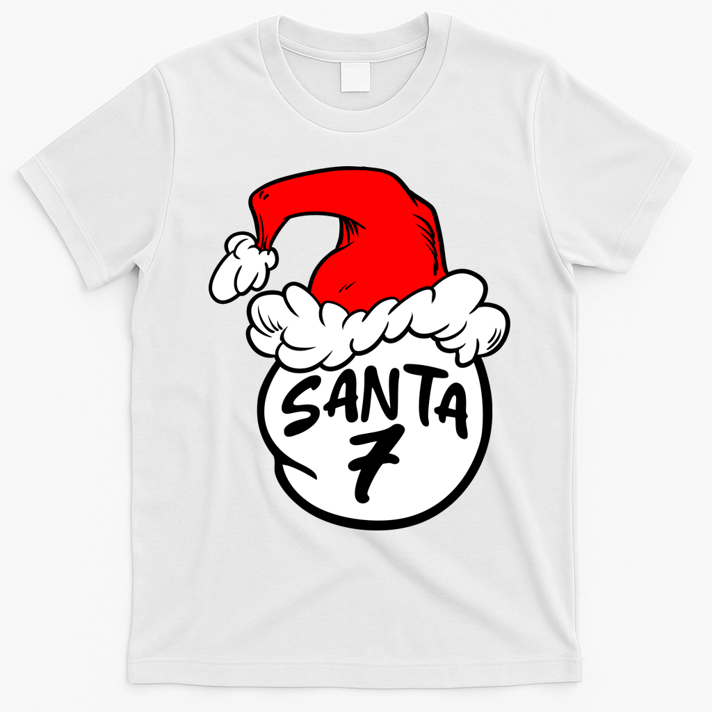 Matching Family Group Santa Hat 7 T-Shirt - White