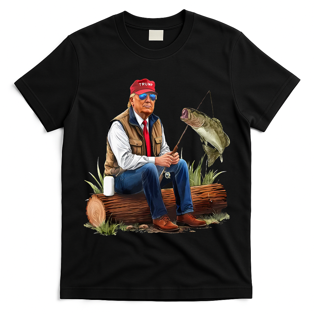 Make Fishing Great Again Funny Bass Fishing Humor Trump T-Shirt
