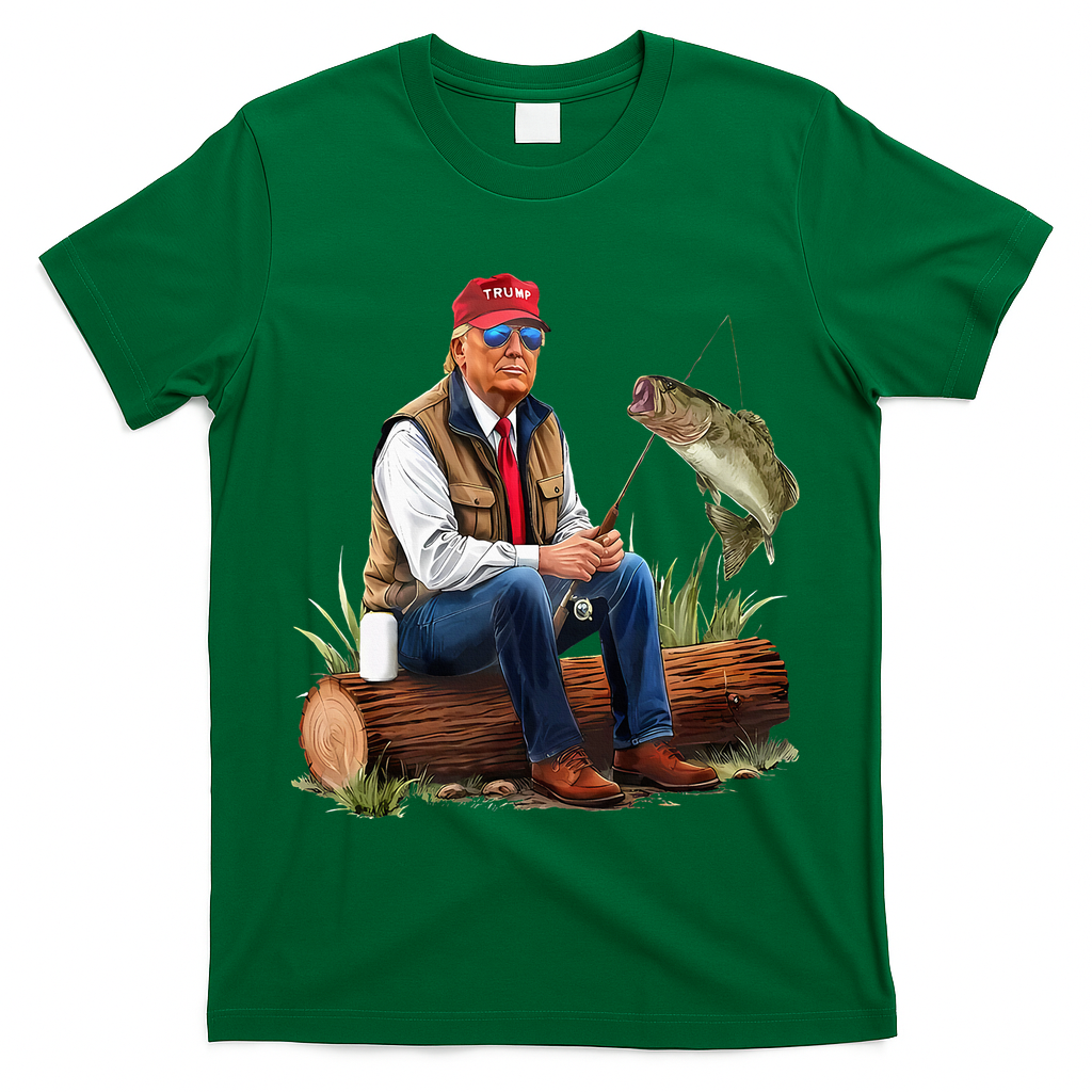 Make Fishing Great Again Funny Bass Fishing Humor Trump T-Shirt