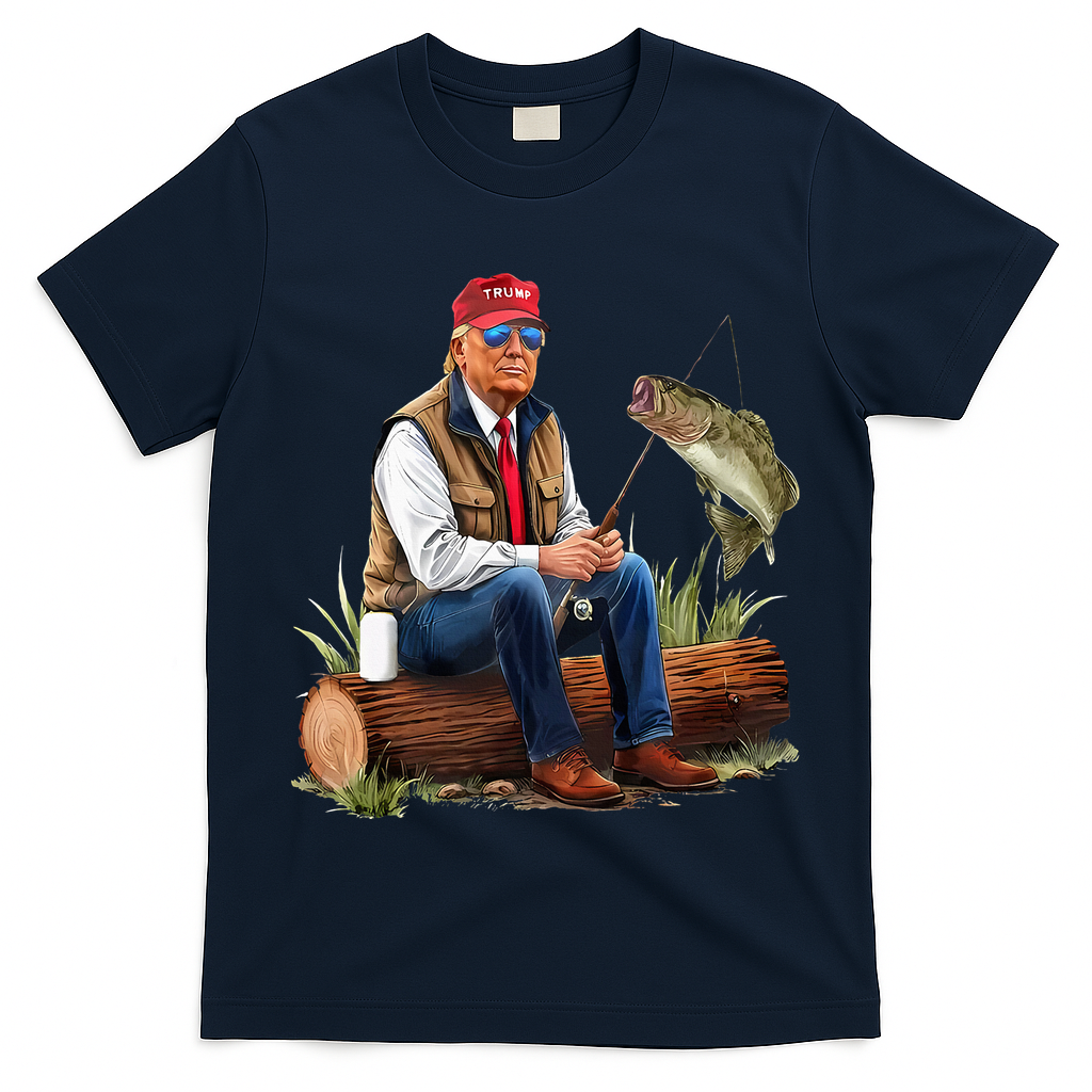 Make Fishing Great Again Funny Bass Fishing Humor Trump T-Shirt