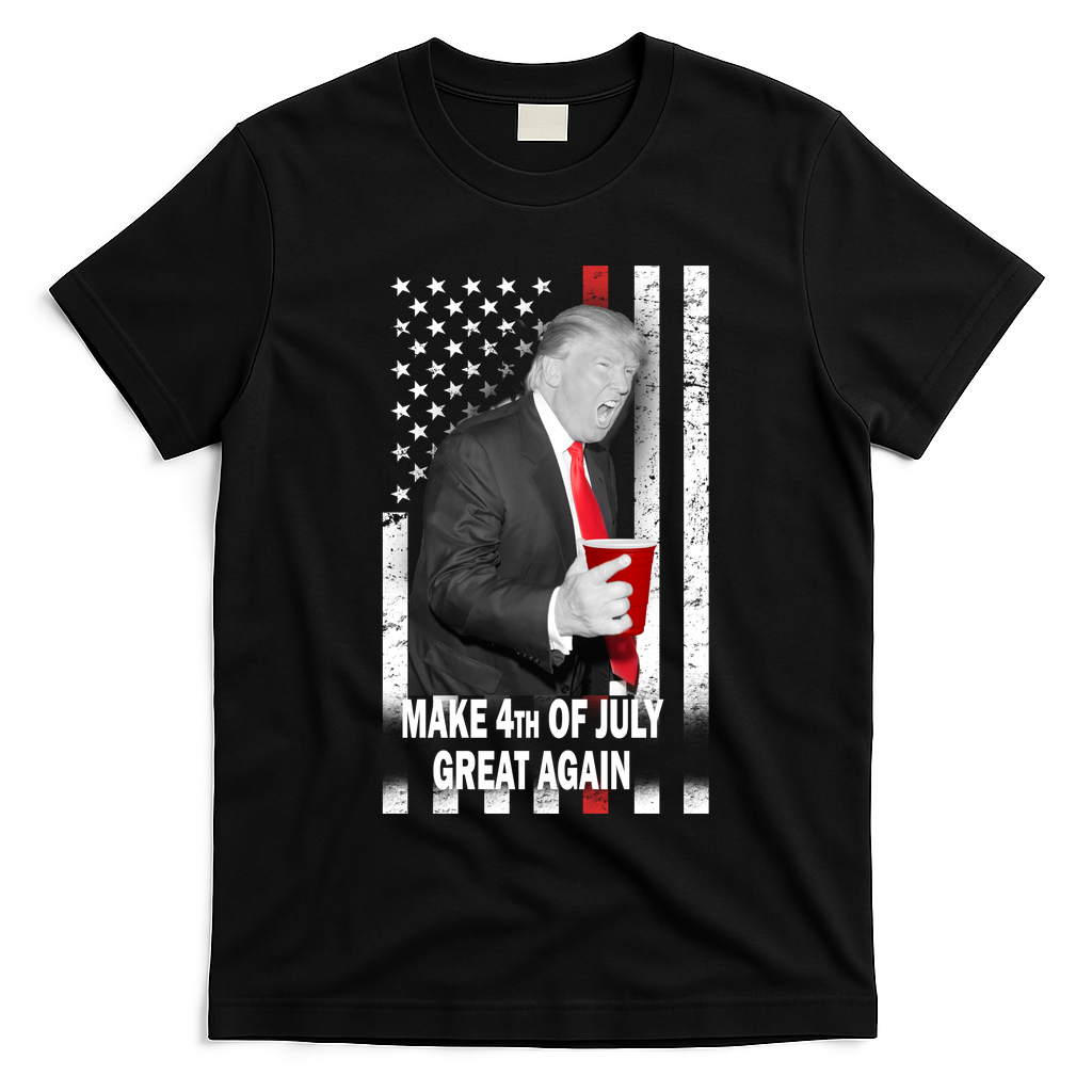 Donald Trump Make 4th Of July Great Again T-Shirt - Black