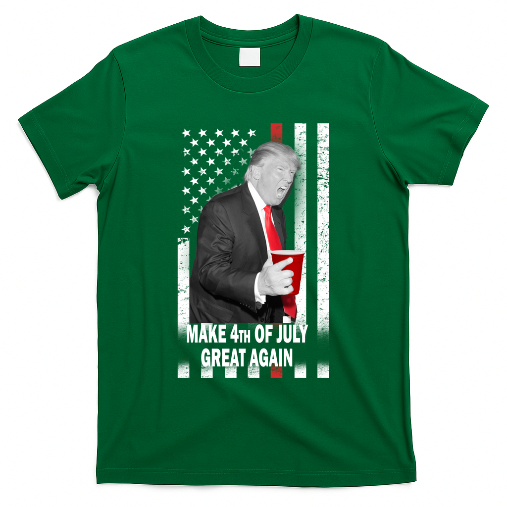 Donald Trump Make 4th Of July Great Again T-Shirt - Irish Green