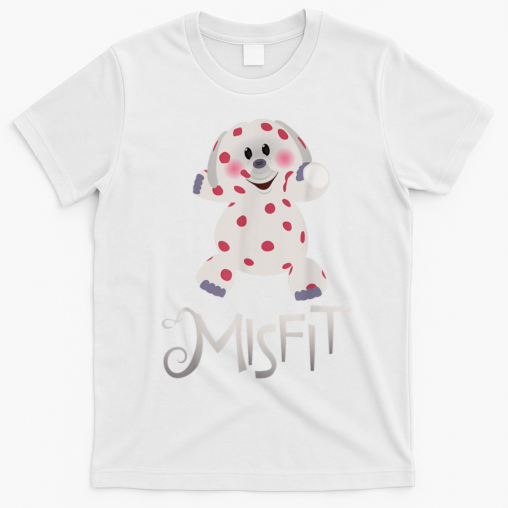 Mis Fit Spotted Elephant Ru Dolph Red Retro Nosed Christmas T-Shirt - White
