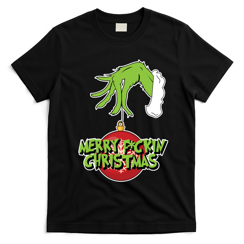 Merry F*Ckin Christmas T-Shirt - Black