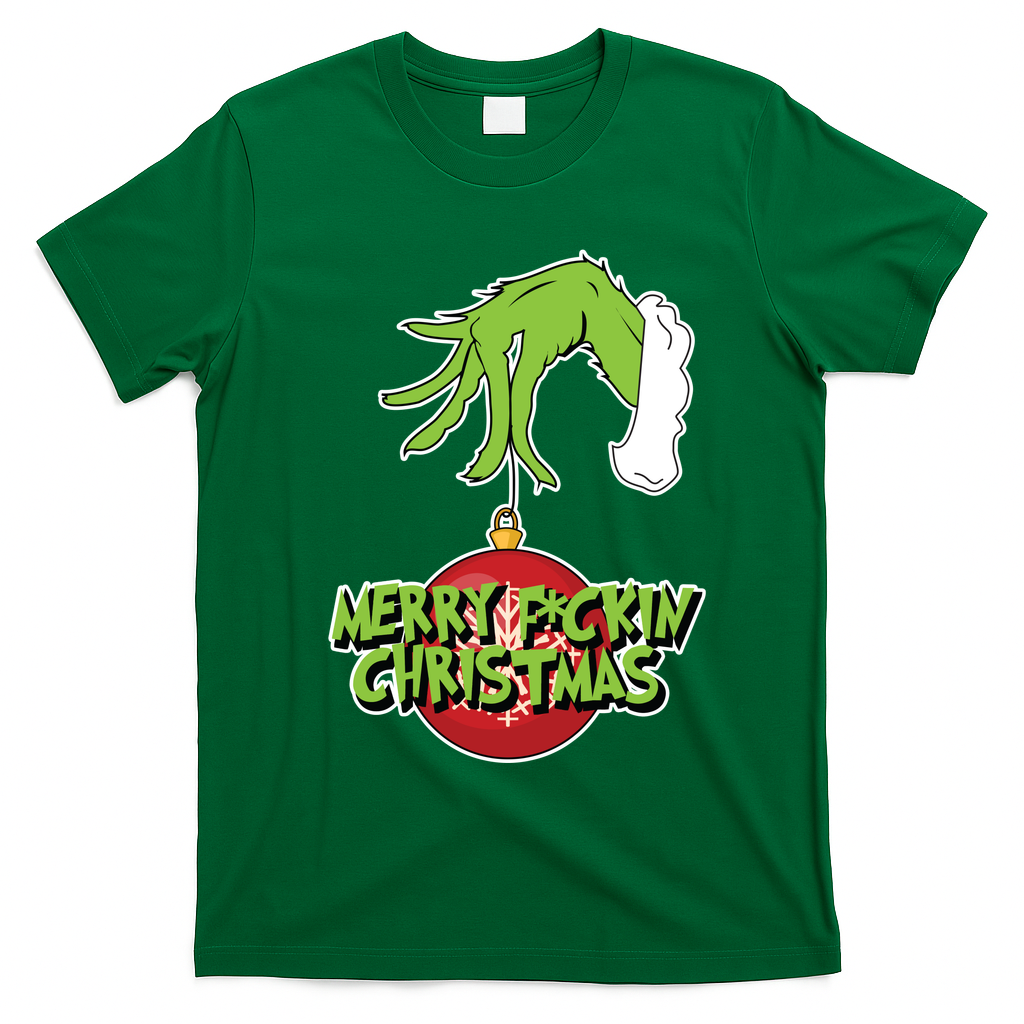 Merry F*Ckin Christmas T-Shirt - Irish Green