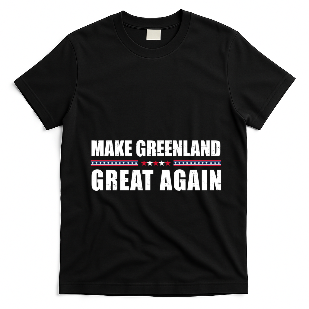 Make Greenland Great Again Funny Trump T-Shirt - Black