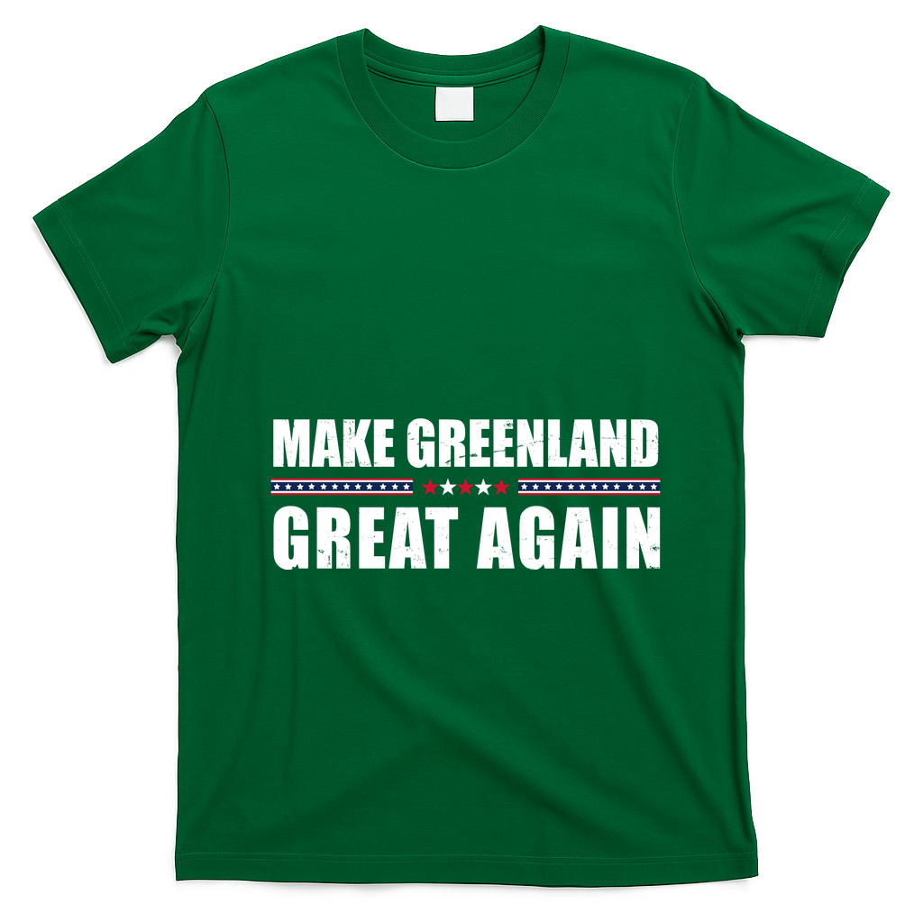 Make Greenland Great Again Funny Trump T-Shirt - Irish Green