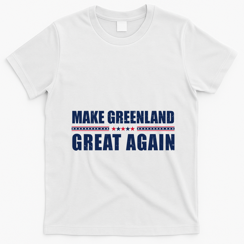 Make Greenland Great Again Funny Trump T-Shirt - White