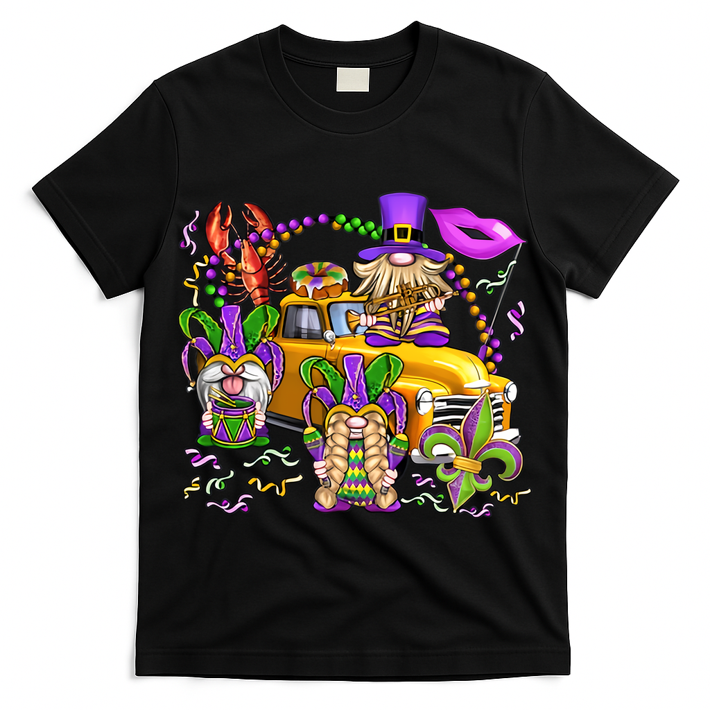 Mardi Gras Gnomies Truck Mardi Gras Party Mardi Gras Truck Western T-Shirt