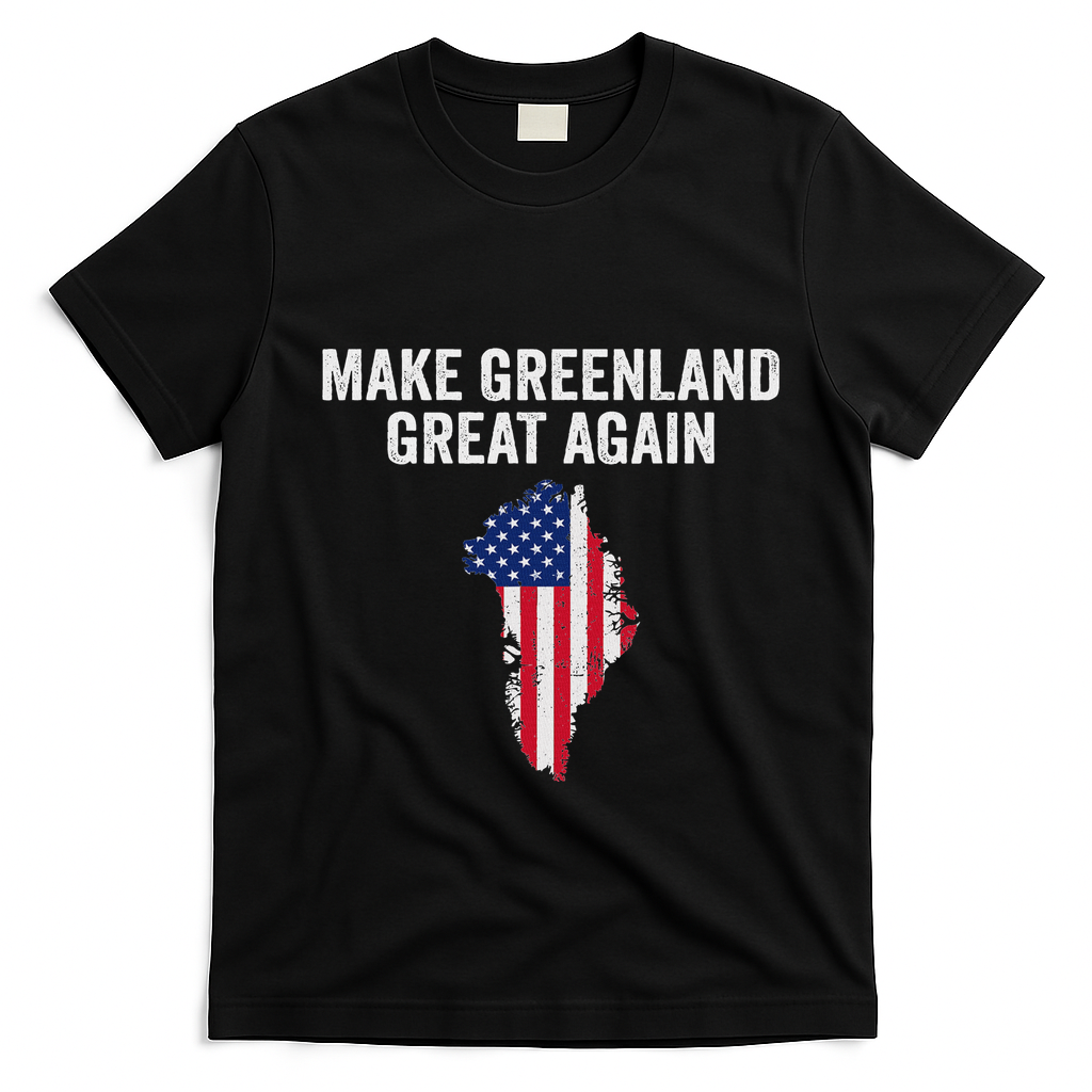 Make Greenland Great Again Trump T-Shirt - Black