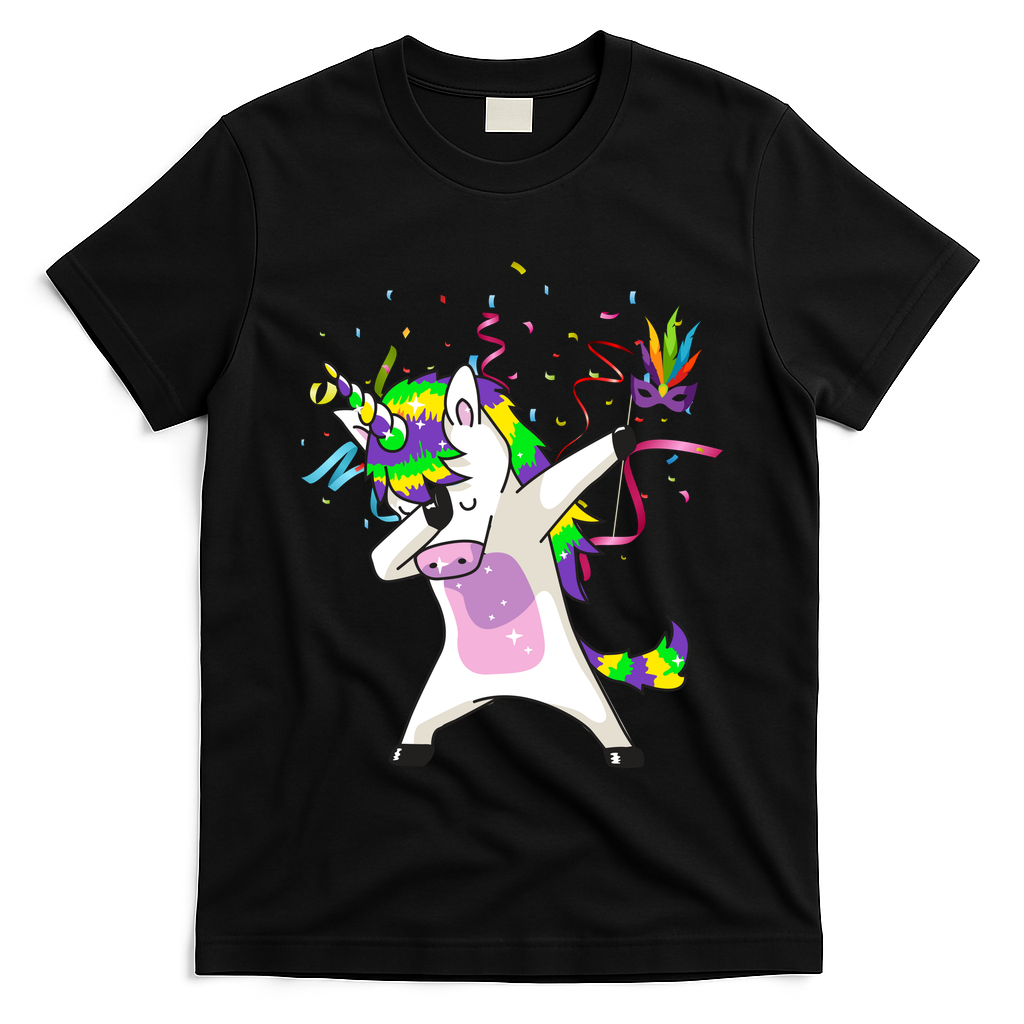 Mardi Gras Unicorn Celebration T-Shirt