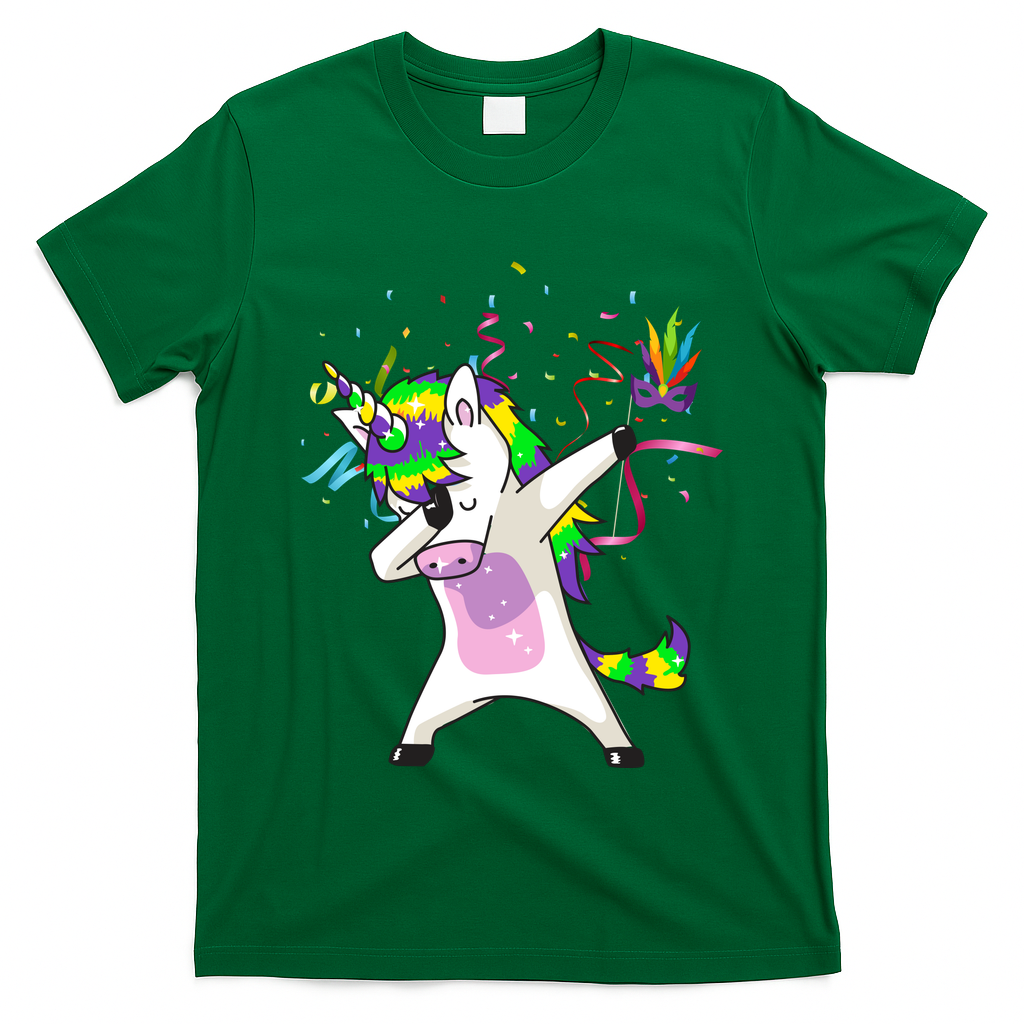 Mardi Gras Unicorn Celebration T-Shirt