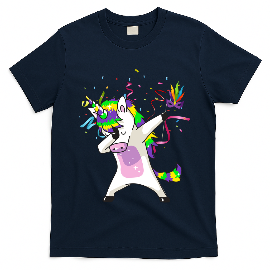 Mardi Gras Unicorn Celebration T-Shirt