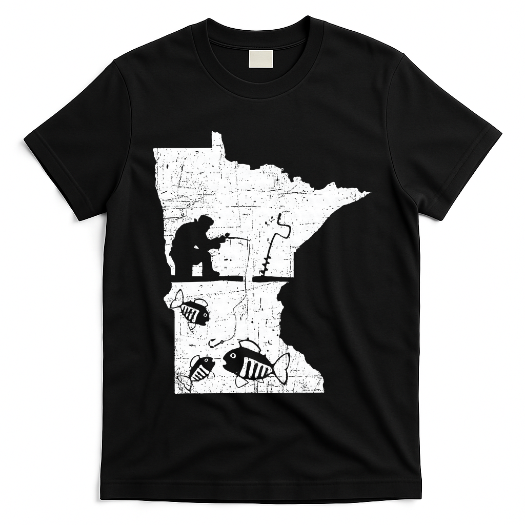 Minnesota Ice Fishing Love Minnesota Fishing T-Shirt