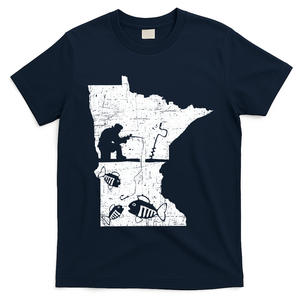Minnesota Ice Fishing Love Minnesota Fishing T-Shirt
