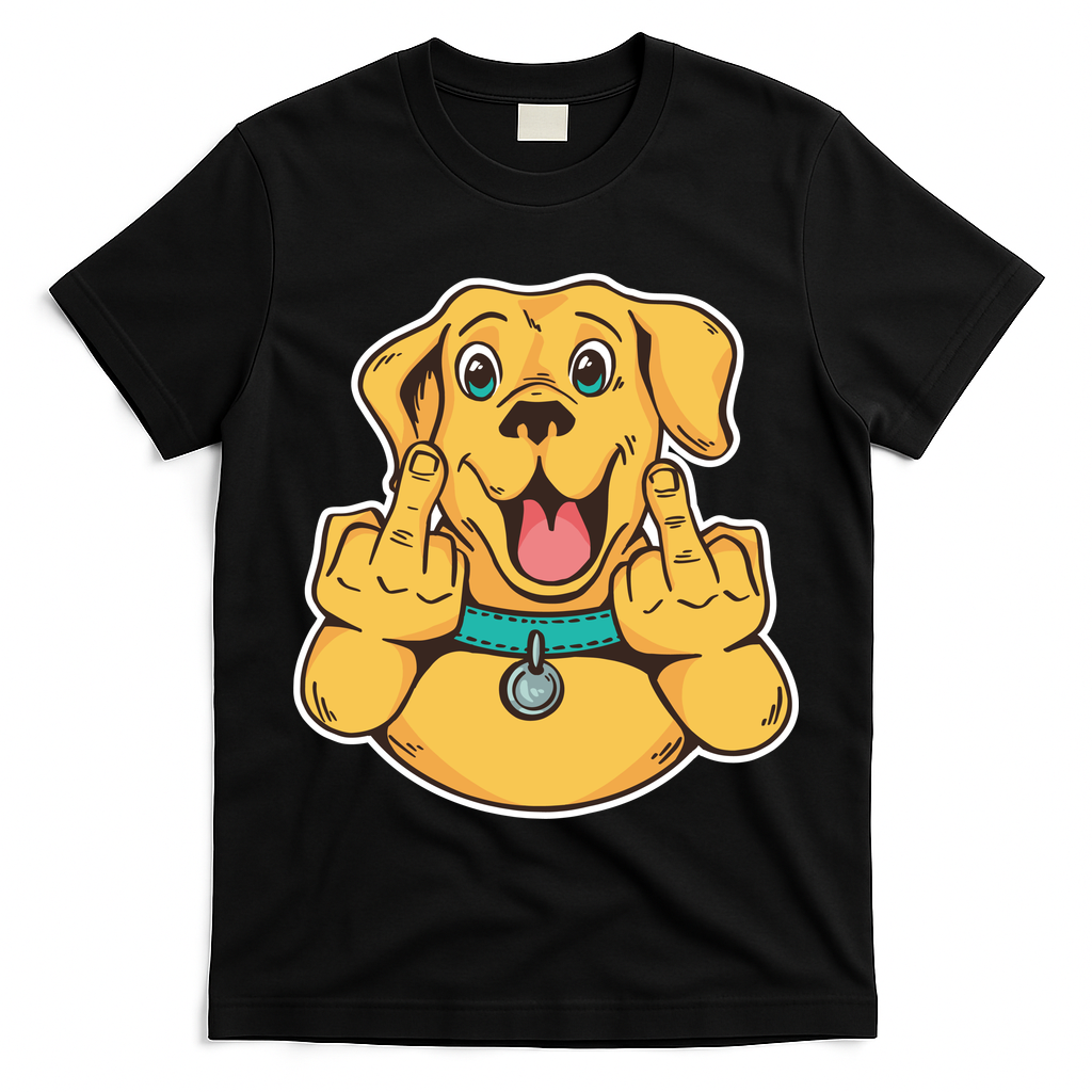 Middle Finger Dog T-Shirt