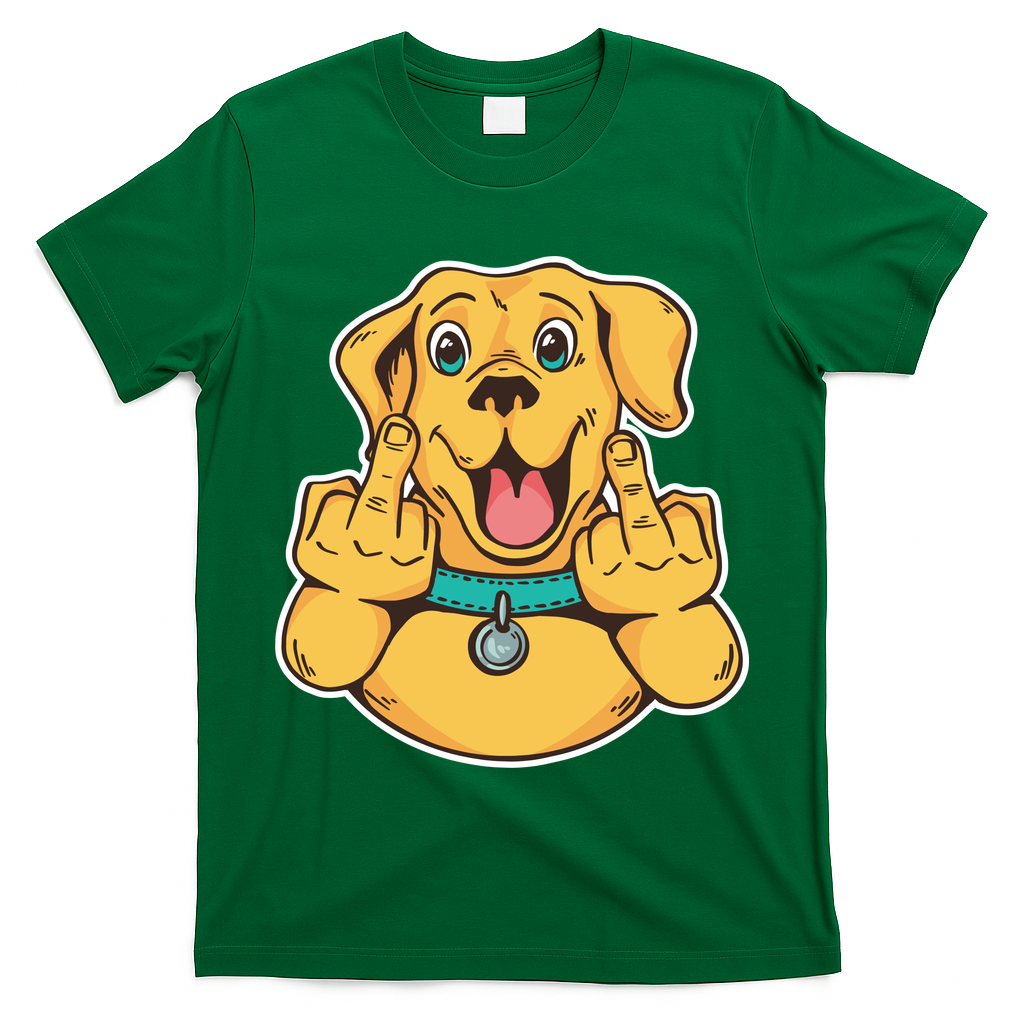 Middle Finger Dog T-Shirt