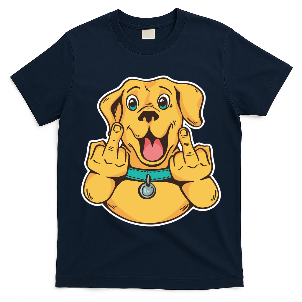Middle Finger Dog T-Shirt