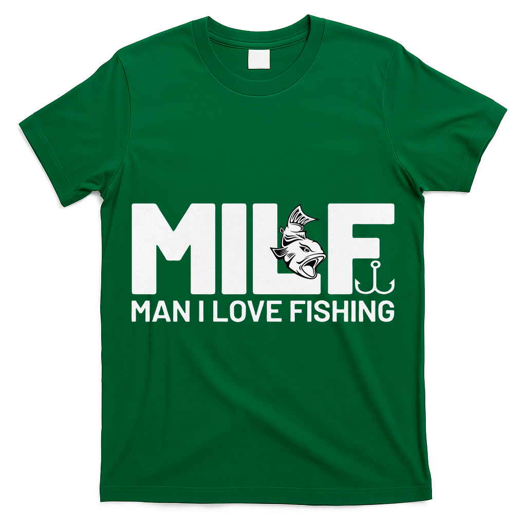 Man I Love Fishing Funny Sayings Milf Fishing T-Shirt