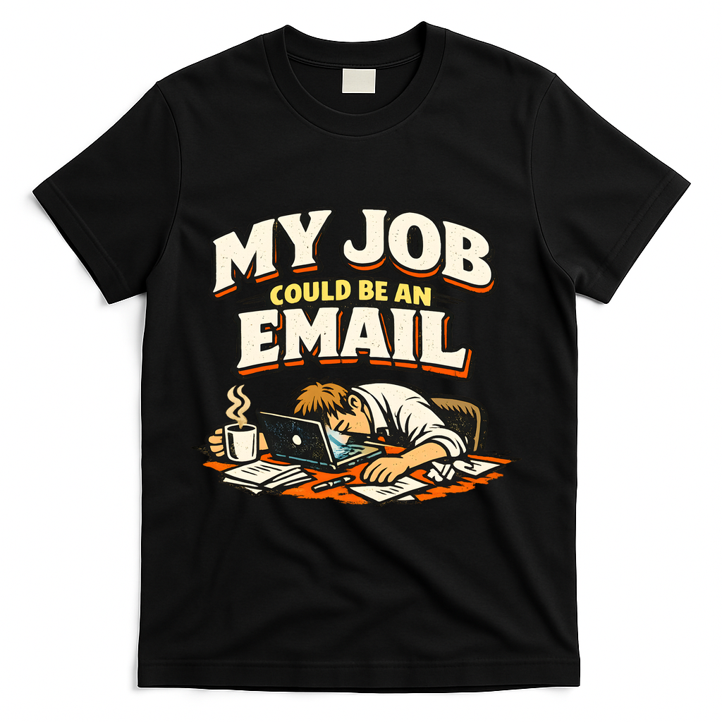 My Job Could Be An Email Funny Office T-Shirt - Black