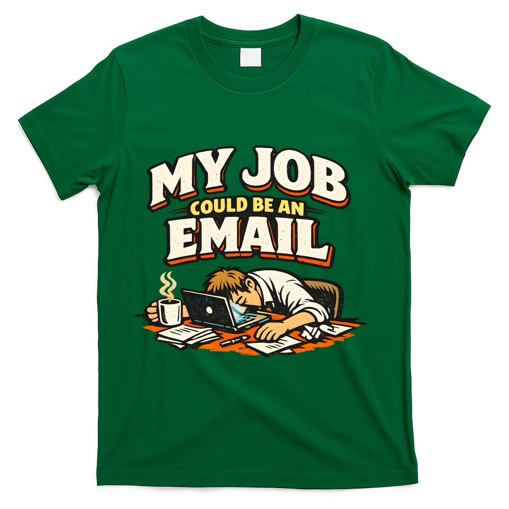My Job Could Be An Email Funny Office T-Shirt - Green