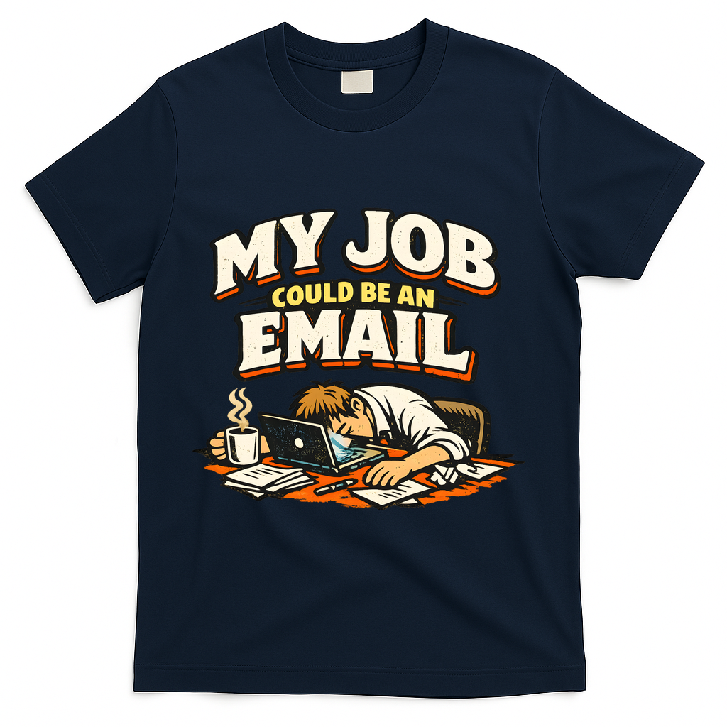 My Job Could Be An Email Funny Office T-Shirt - Navy
