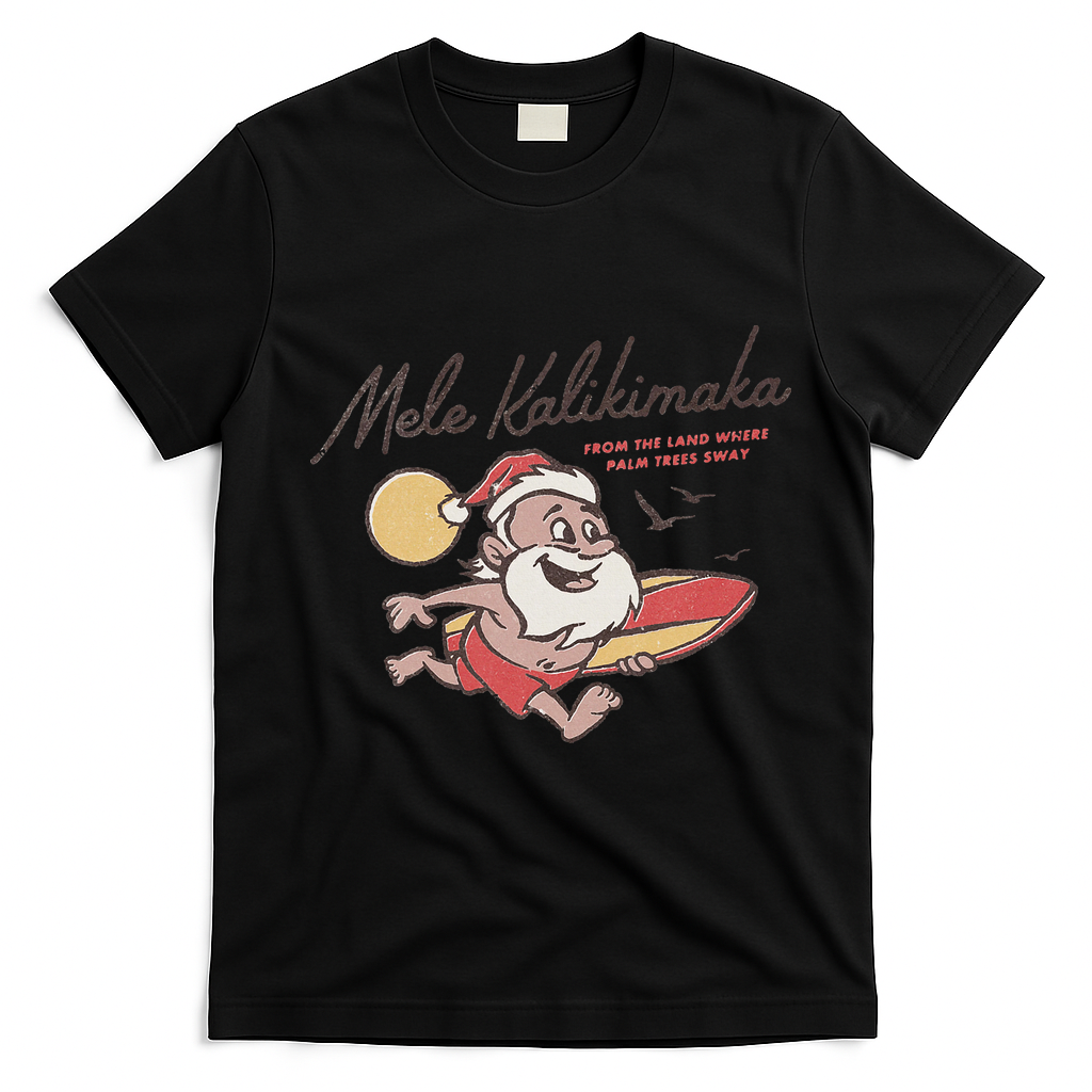 Mele Kalikimaka Hawaiian Christmas Mele Kalikimaka T-Shirt - Black