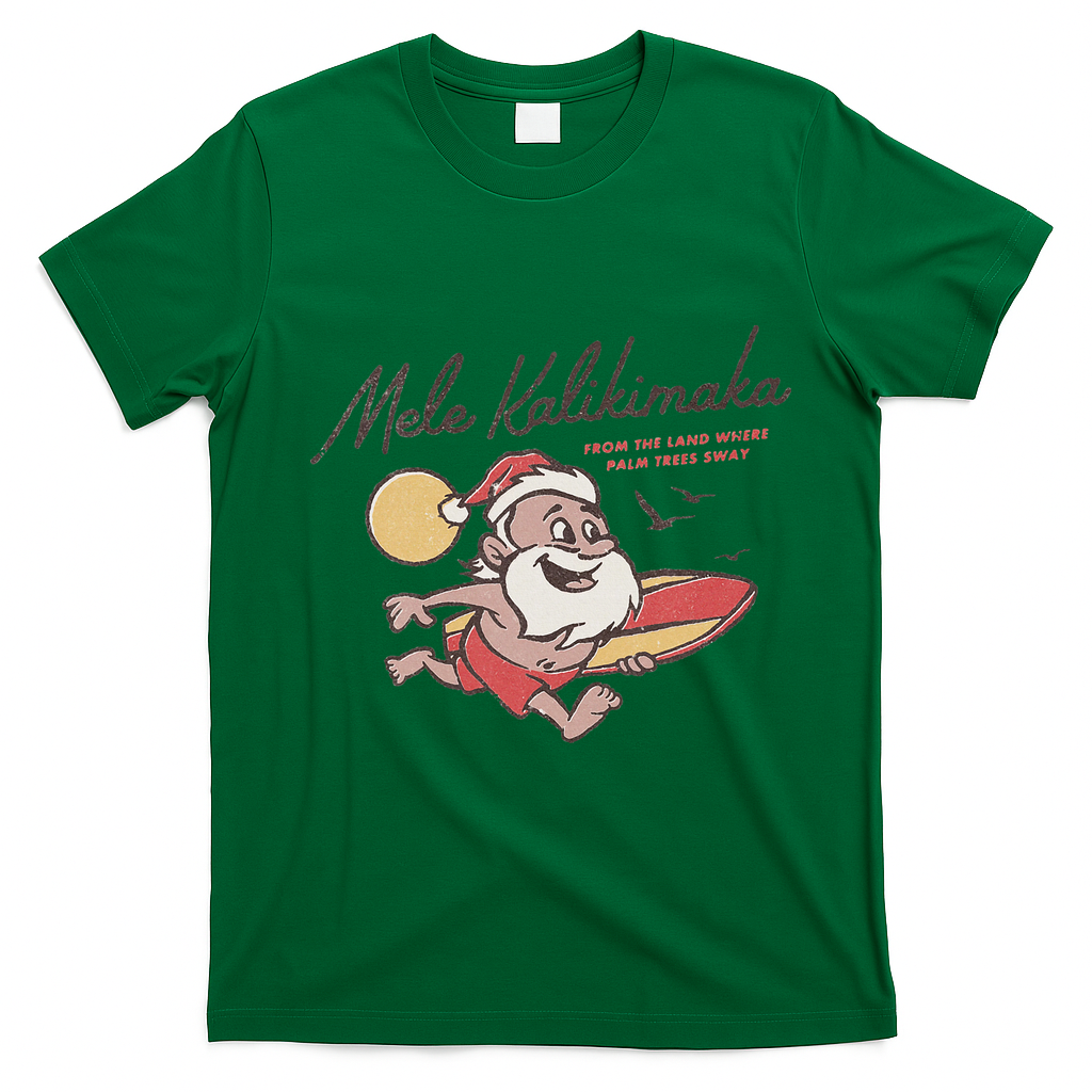 Mele Kalikimaka Hawaiian Christmas Mele Kalikimaka T-Shirt - Irish Green