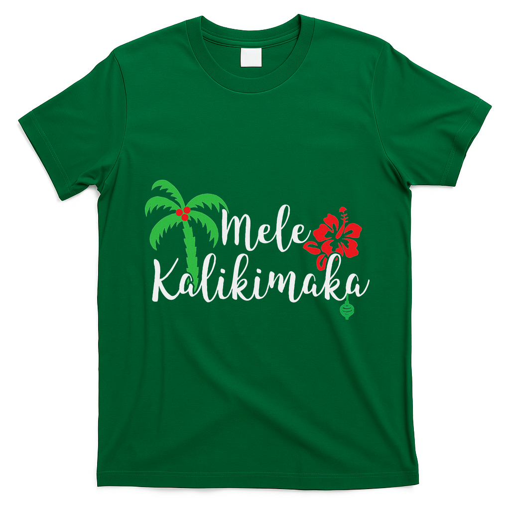Mele Kalikimaka Hawaiian Merry Christmas T-Shirt - Irish Green