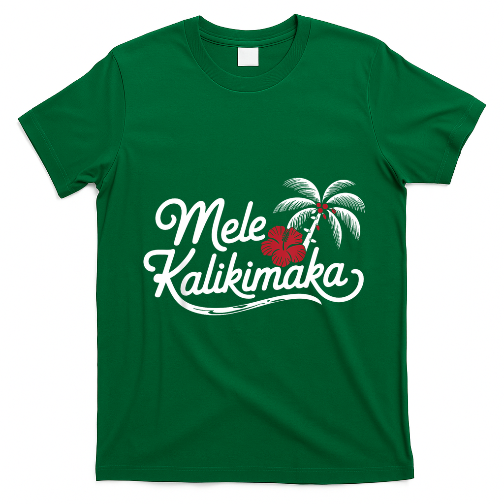 Mele Kalikimaka Tropical Christmas Hawaiian Xmas T-Shirt - Irish Green