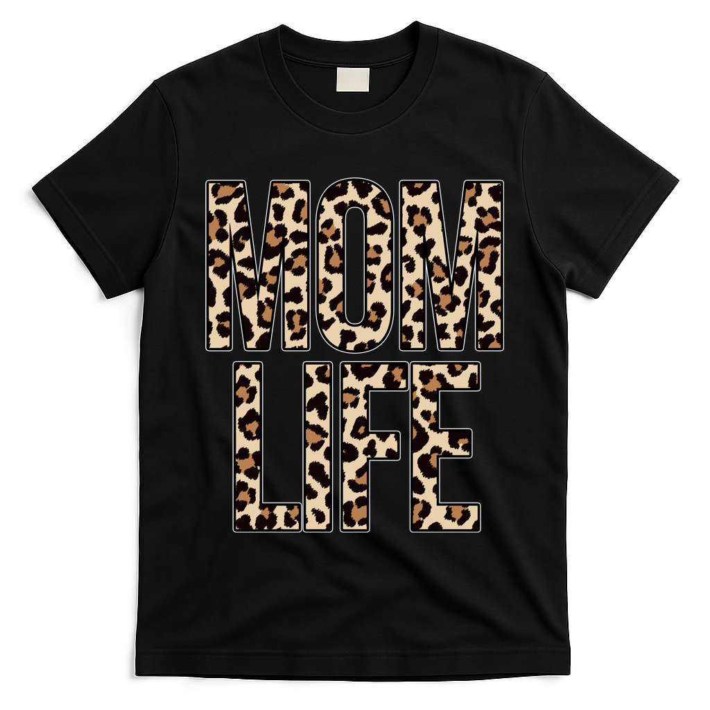 Mom Life Cheetah Print Cute Mother's Day Gift T-Shirt