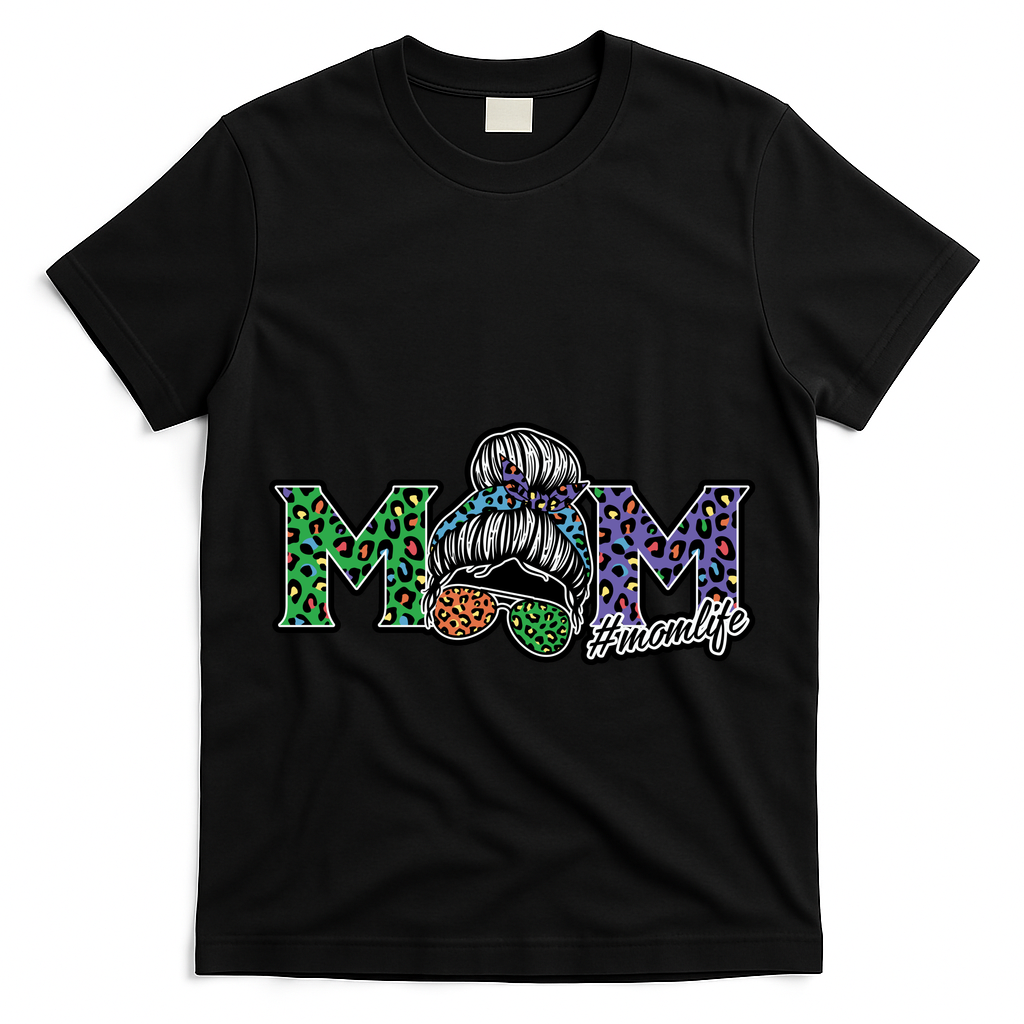 Mom Life Mothers Day Hair Bun T-Shirt