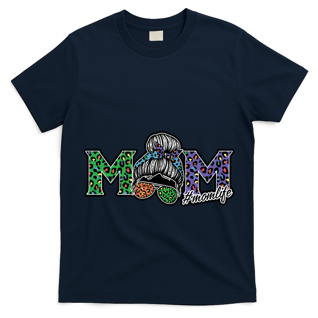 Mom Life Mothers Day Hair Bun T-Shirt