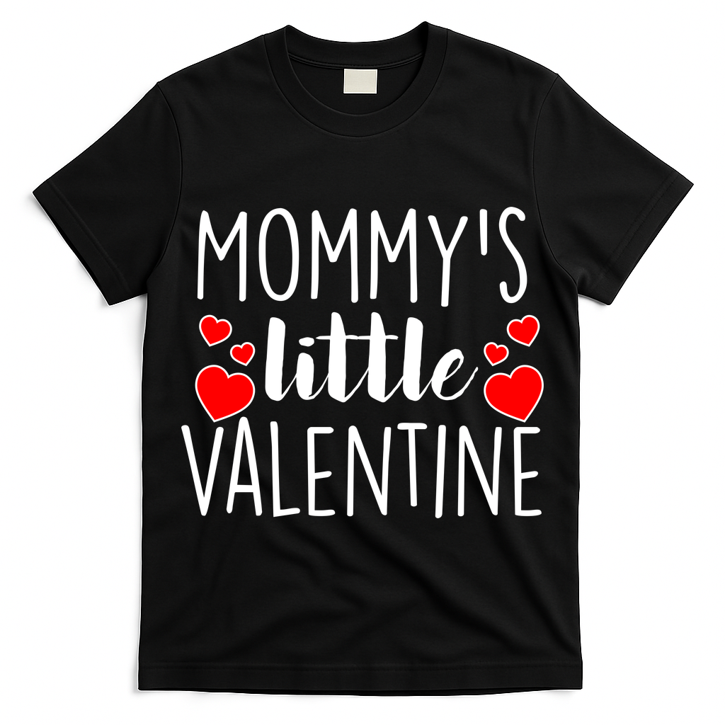 Mommy's Little Valentine Hearts Love T-Shirt