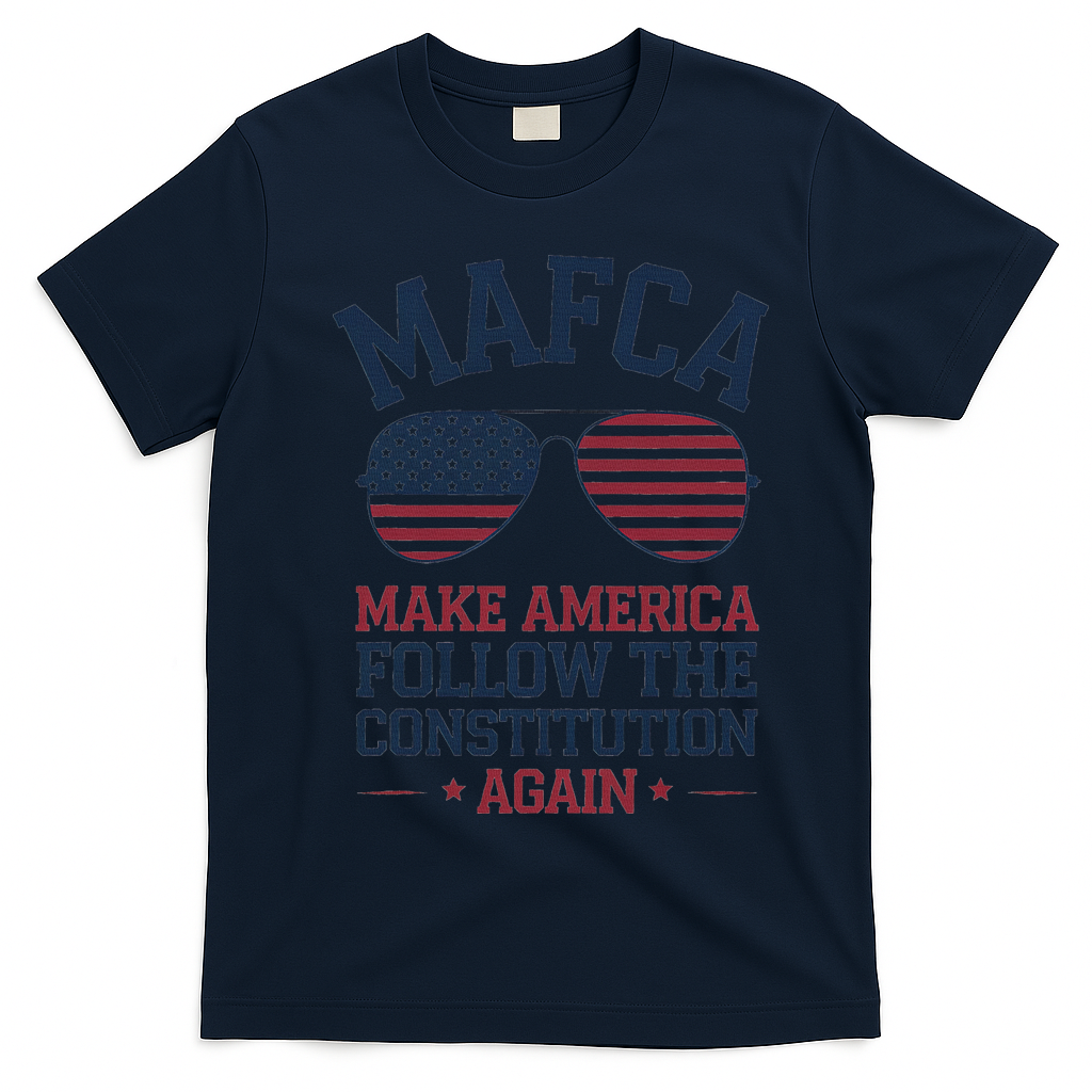 Mafca Make America Follow The Constitution Again T-Shirt - Navy Blue