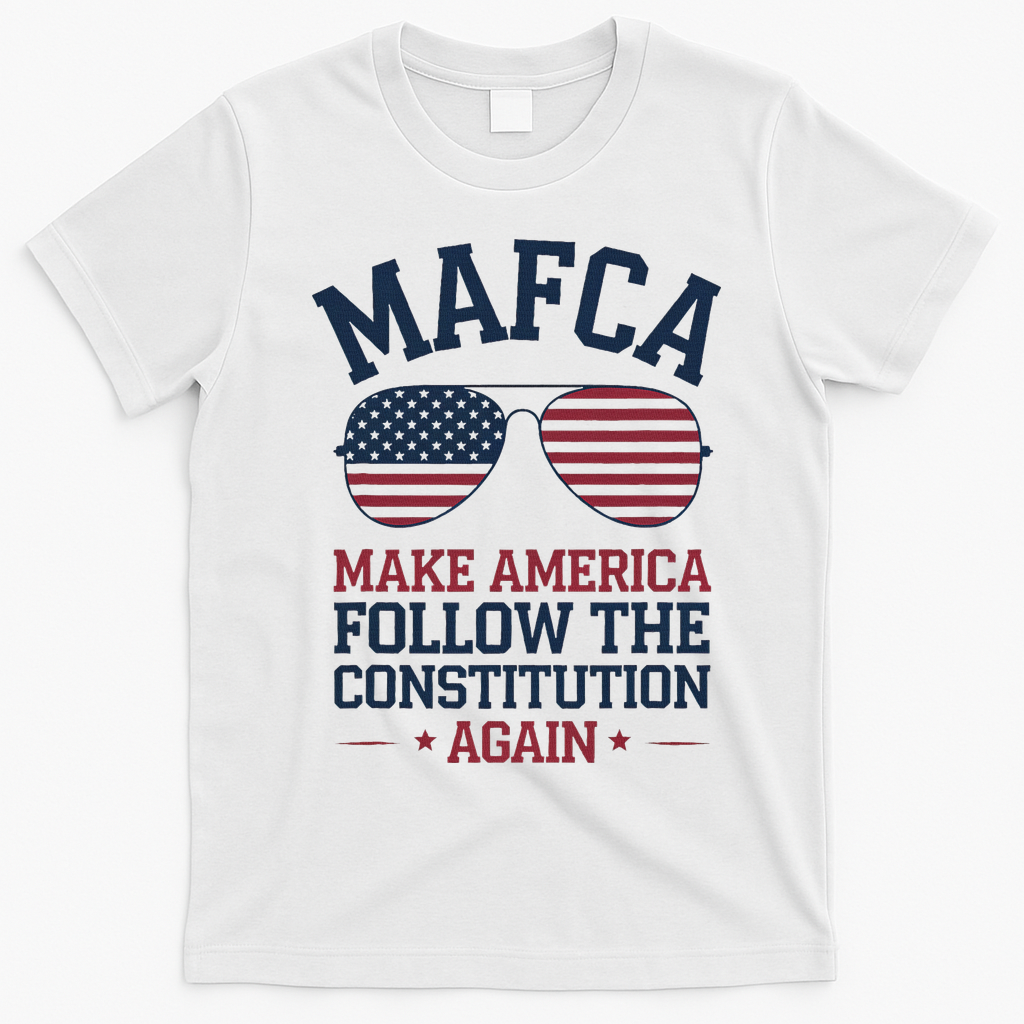 Mafca Make America Follow The Constitution Again T-Shirt - White