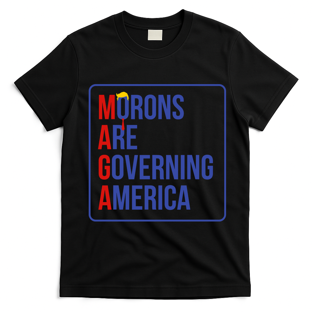 Maga Morons Are Governing America T-Shirt - Black