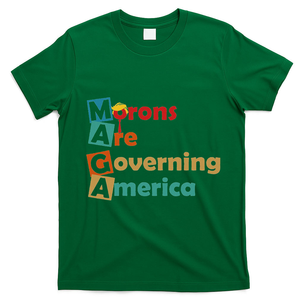 Maga Morons Are Governing America Anti Trump T-Shirt - Irish Green
