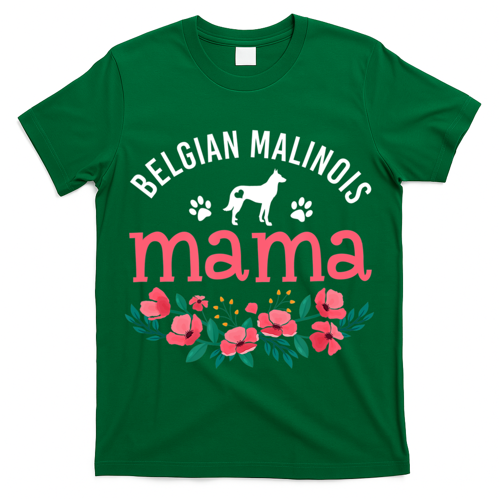 Malinois Mama Dog Women Belgian Malinois Dog Lover Mom T-Shirt