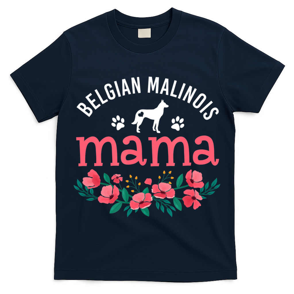 Malinois Mama Dog Women Belgian Malinois Dog Lover Mom T-Shirt