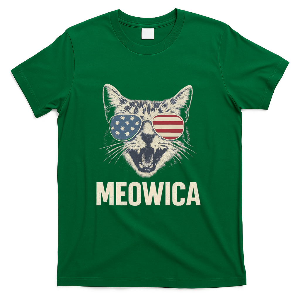 Meowica T-Shirt - Green