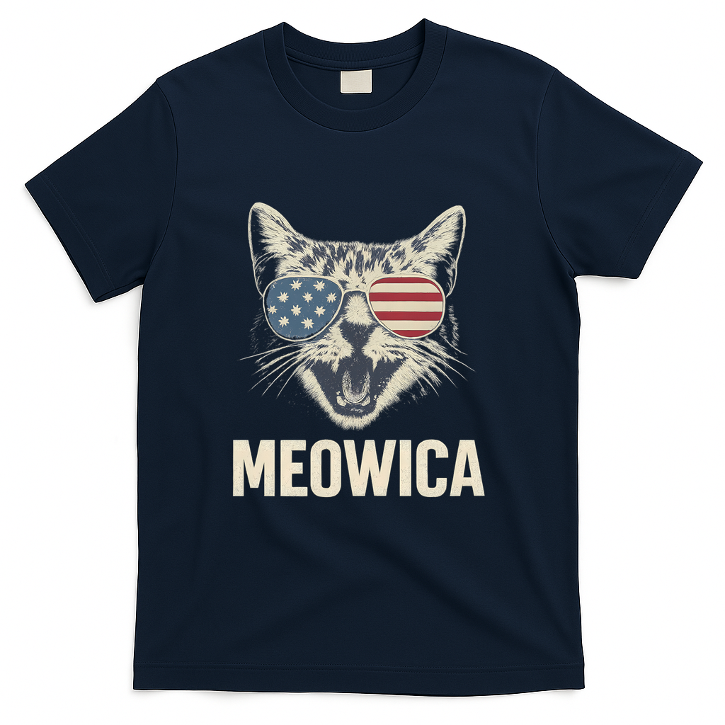 Meowica T-Shirt - Navy