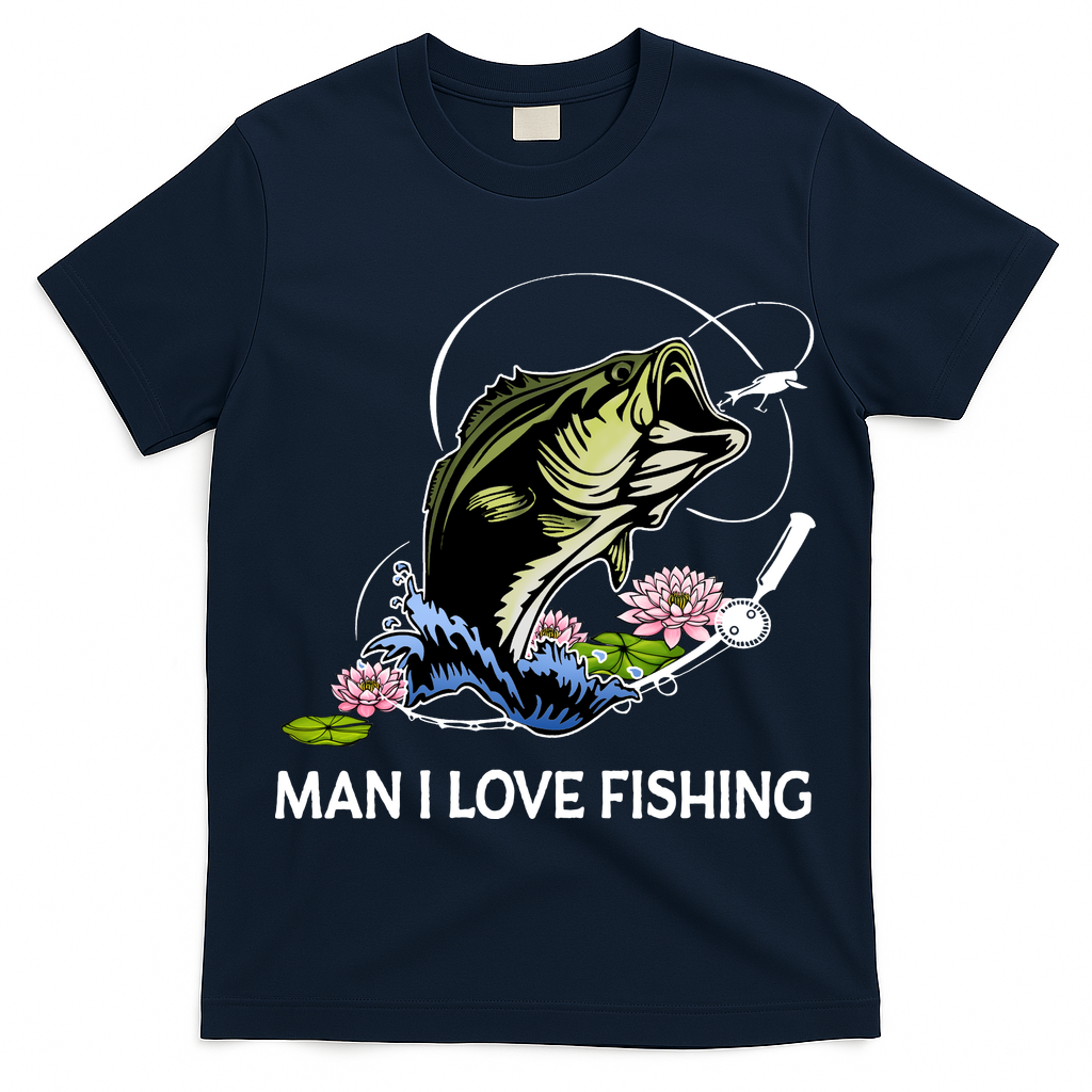 MILF Man I Love Fishing Funny Fishing Design T-Shirt